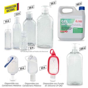 Gel Antibacterial Transparente-Producción Nacional