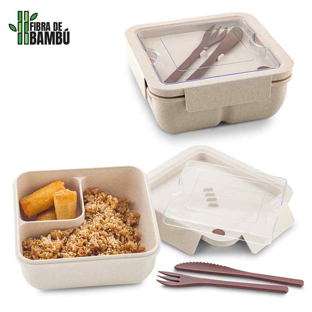 Portacomidas con Cubiertos Eco Davis