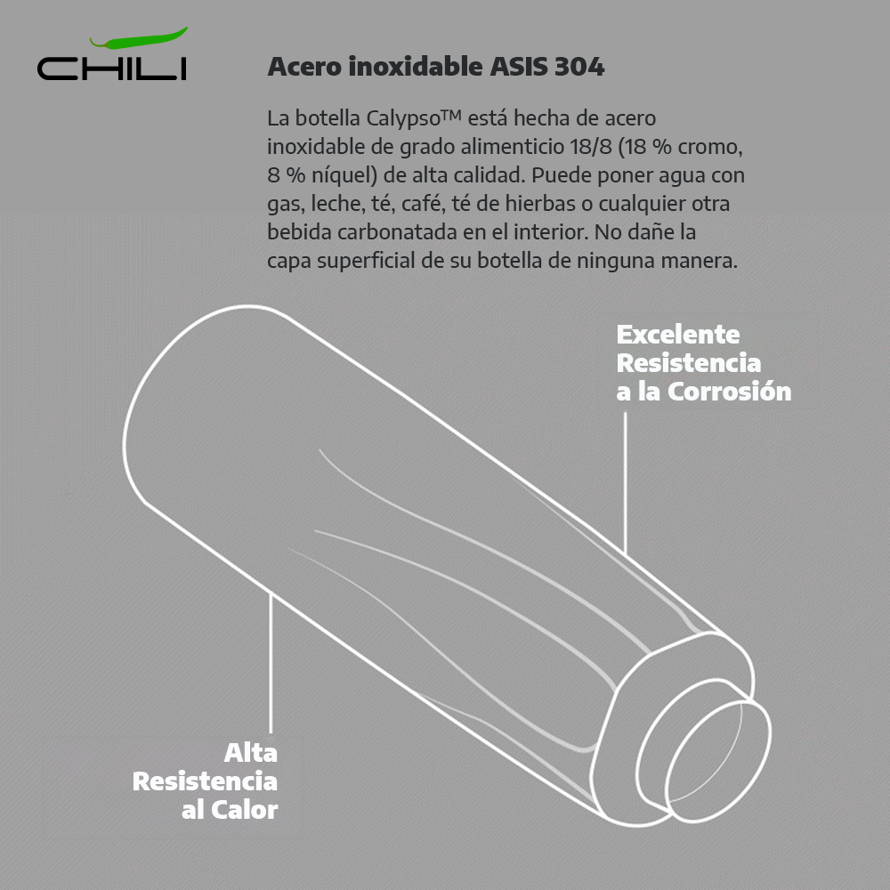 Termo Metalico Calypso Chili 500ml - Imagen 4