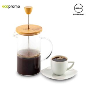 Cafetera en Vidrio y Bambú 600ml