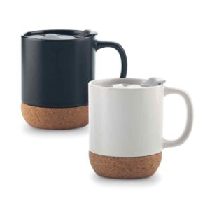 Mug Ceramica Con Corcho 11oz
