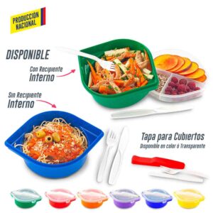 Portacomidas con Cubiertos Jakarta - Prod Nacional