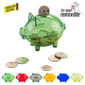 Alcancia Mini Cerdito Cristal- Producción Nacional